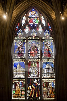 La Ferte-Bernard, stained glass photo
