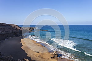 La flap beach on the west coast of Fuerteventura photo