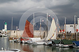 La Flotte Harbour in Il de RÃ©, Western France, after a storm