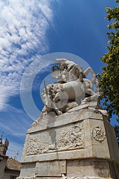 La fontaine des Licornes in Montpellier, France