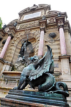 La Fontaine St Michel, Paris, France