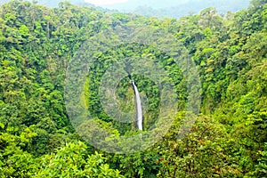 Cascata Circondato secondo tropicale foresta 