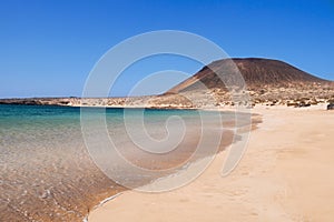 La Francesa Beach in La Graciosa, Canary Islands, Spain photo