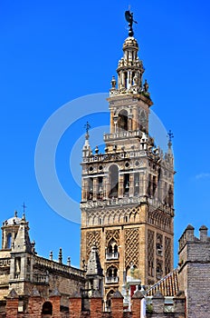 La Giralda, famous Cathedral of Sevilla in Andalucia, UNESCO World Heritage Site