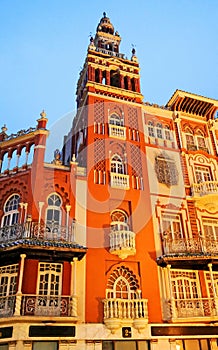 La Giraldilla, commercial building located in the Plaza de la Soledad of Badajoz. photo
