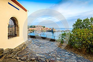 La Glorieta viewpoint and building at Collioure in France