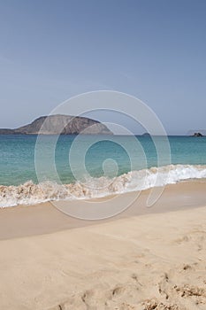 La Graciosa, beach, Playa de las conchas, volcanic, landscape, paradise, relaxing, relaxing, Lanzarote, Canary Islands, Spain