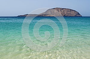 La Graciosa, beach, Playa de las conchas, volcanic, landscape, paradise, relaxing, relaxing, Lanzarote, Canary Islands, Spain