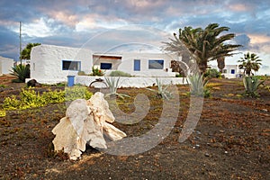 La Graciosa island, house of Pedro Barba fishing village, Lanzarote, Spain photo