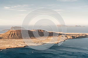 La Graciosa island from Mirador del Rio, Lanzarote, Canary Islands