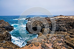 La Graciosa - rocky coast.