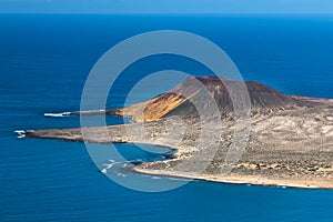 La Graciosa Volcano View In Lanzarote, Spain photo