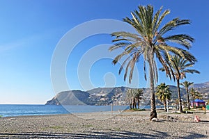 La Herradura beach in Andalucia, Spain photo