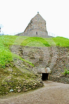 La Hougue Bie Jersey Neolithic Dolmen in Jersey Channel Islands