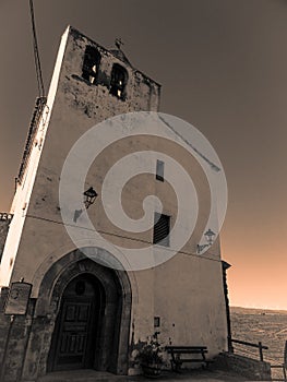 La iglesia de trasmoz un domingo en la montaÃÂ±a photo