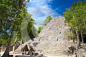 La Iglesia Pyramid, Coba, Mexico