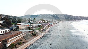 La Jolla Shores Beach, Aerial Flying, California, Amazing Landscape