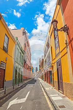 La Laguna old town narrow street