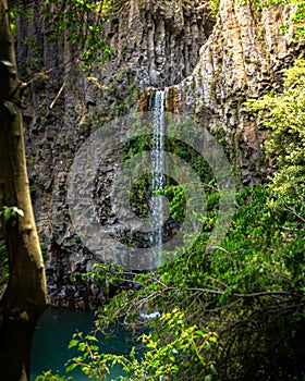 La Leona waterfall in Radal 7 cups in the region of Maule Chile photo