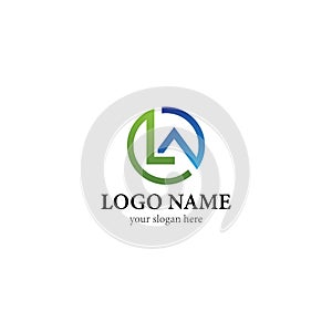 LA Letter logo business