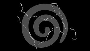 La Libertad Peru region map outline animation
