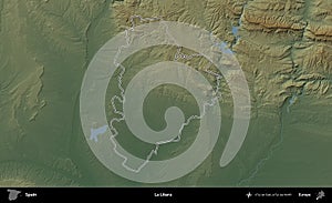 La Litera outlined, Spain. Physical