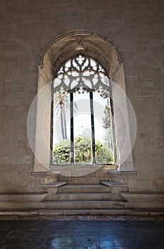 La Llotja gothic window interior