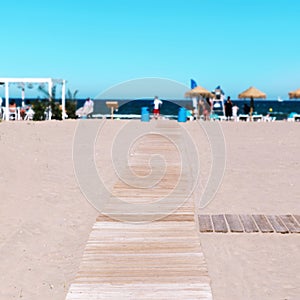 La Malvarrosa Beach in Valencia, Spain photo