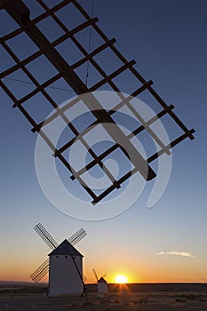 La Mancha Windmills at Sunset - Spain