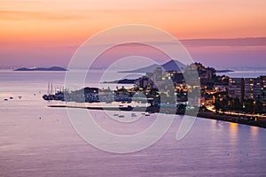 La Manga del Mar Menor Skyline at Night, Murcia photo