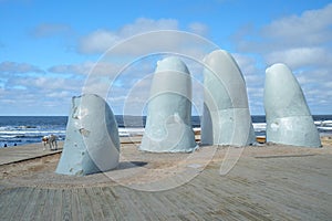 La Mano de Punta del Este - Sculpture in Montevideo, Uruguay