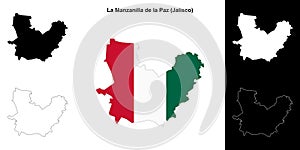 La Manzanilla de la Paz outline map photo