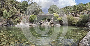 La Maquina, Natural swimming pool at Guijo de Santa Barbara, Spain photo