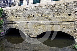 La Marle river in Vannes, Brittany, France