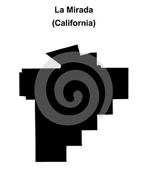 La Mirada outline map