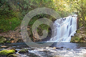 la monja waterfall located in xico veracruz Mexico photo