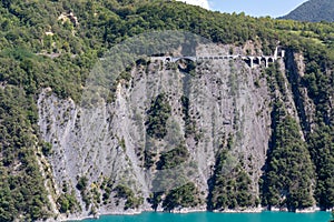 La Mure Railway over Monteynard-Avignonet lake