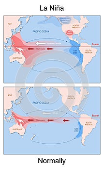 La Nina. world map