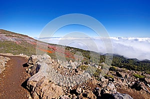 La Palma Caldera de Taburiente sea of clouds in canary Islands photo