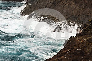 La Palma Coast Tall Splashing Waves, Spain