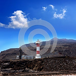 La Palma Fuencaliente lighthouse in saltworks photo