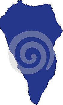 La palma map silhouette