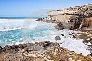 La Pared beach on Fuerteventura south west coast