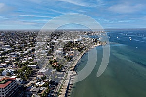 La paz bcs baja california sur mexico aerial view panorama