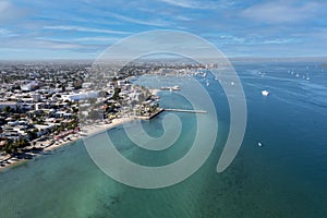 La paz bcs baja california sur mexico aerial view panorama photo