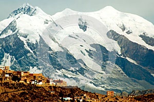 La Paz city and mountains