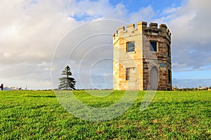 La Perouse's 19th century Customs tower on sunset