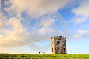 La Perouse's 19th century Customs tower on sunset