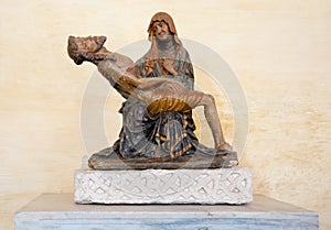 La pieta statue inside Basilica di Aquileia photo