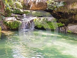 La piscine naturelle, crystalline waterfall, Isalo National Park, Madagascar